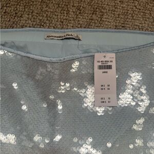 Abercrombie & Fitch Light Blue Sequent Skirt